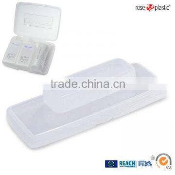 PP transparent PVC clear PE colored square or rectangular plastic box for hotel supplies set packaging Consumer Box CB