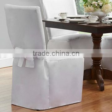 Polyester white thick jessey stretch Dining Room Chair Cover