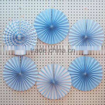 2016 Chinese big paper wedding fan set ,party decoration paper fan