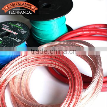 Professional transparent PVC car cable OFC copper 0GA car cable