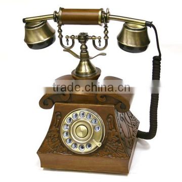 Fancy Design Home Decorative Antique Style Wooden Telephone Vintage