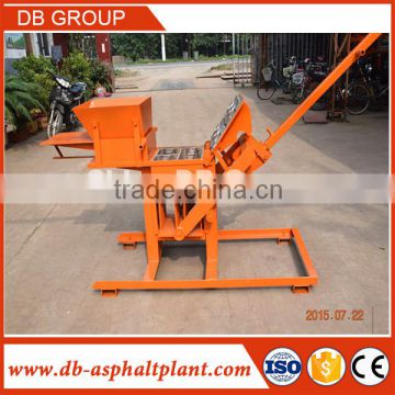 Africa house construction low price manual clay soil mud brick machine
