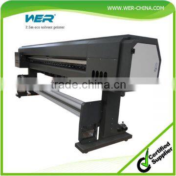 Cheap 2.5m WER-ES2502 eco solvent printer with DX5 print head printer for pvc banner