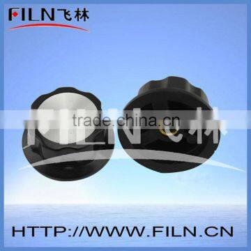 big size round black aluminium bed knob