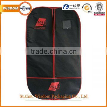 Travel foldable carrier non woven garment bag clothes suit cover with ID card holder
