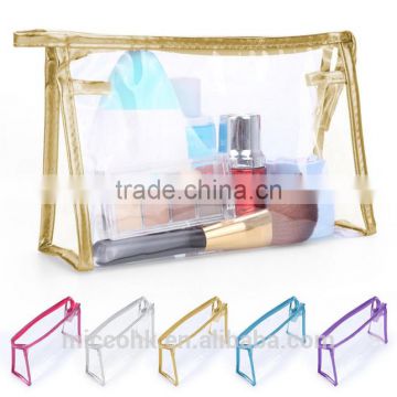 Promotion Clear Vinyl PVC cosmetic toiletry bags