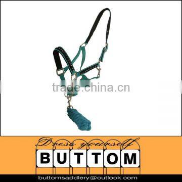 Horse halter and lead rope,horse halter and lead rope supplier,PP horse halter and cotton lead rope