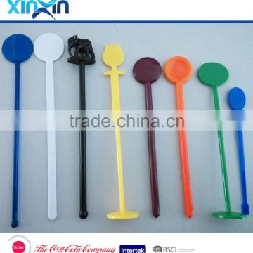 Plastic Swizzle Sticks, Round Head Cocktail Stirrer, Plastic Muddler