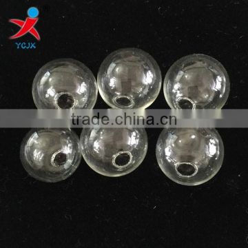 16 mm single-hole hollow glass ball/sweet 16 mm round ball cap/jewelry diy accessories