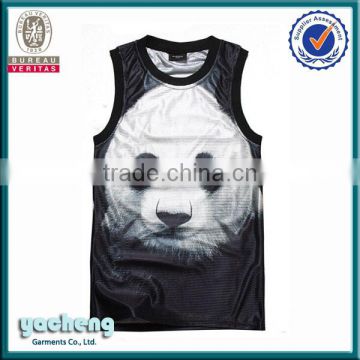 2016 fashion man vest sublimation animal tank top all over 3d printing vest/tank top sublimation 3d printing man vest wholesale
