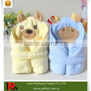 2015 cute baby hooded towel,velour cotton baby towel for baby