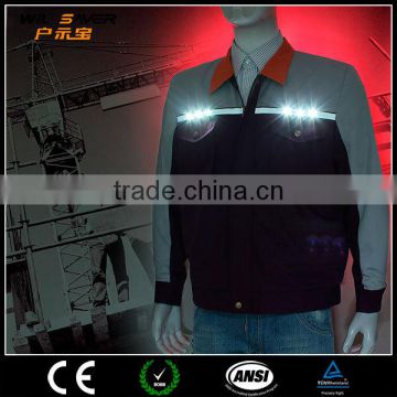 LED reflective factory work clothes