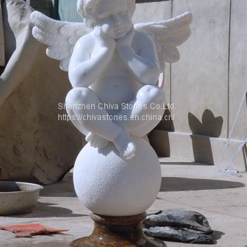 Marble Art Stone Sculpture Angel Carving Statue