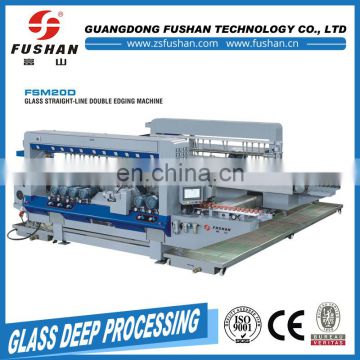 Best quality promotional glass straight line double edger machine with best service
