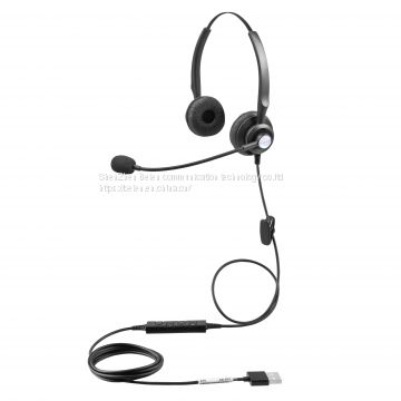 China Beien G24D USB call center headset noise-cancelling headset customer service