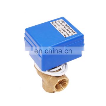 Factory direct supply dn15 dn20 1/2'' 3/4'' 3 way mini mixing water valve motorized ball valve
