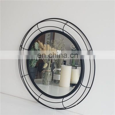 Wholesale Simple custom mirror Hanging Round Framed Wall Mirror for Hotel decoration