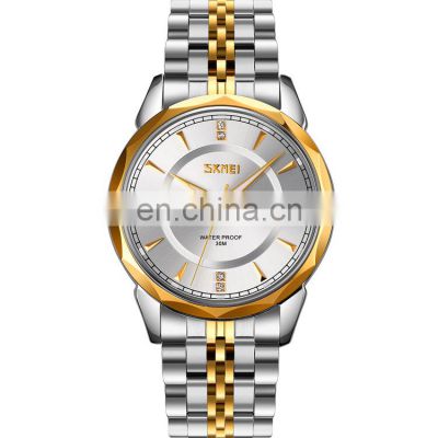 SKMEI 9268 Custom Logo Men Business Watches Luxury Stainless Steel Quartz Watches