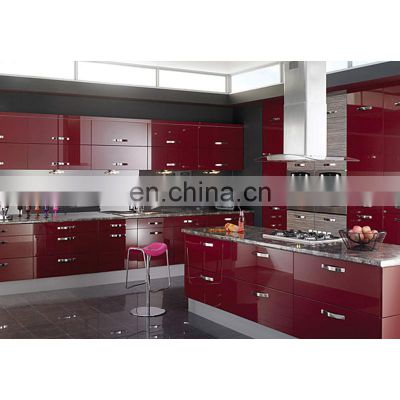 modular high gloss finish kitchen cabinet designs modern
