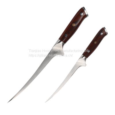 6/8 inch Fish Fillet Knife Forged Japanese 420J2 High Carbon Stainless Steel Sandalwood Handle Boning Knife