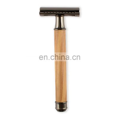 Private Label Olivewood Handle Mens Shaving Double Edge Safety Razor