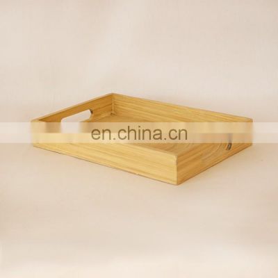 Best Selling Natural Spun Round Bamboo Tray Custom Lacquer Outsite serving tray For Food Wholesale Made in Vietnam