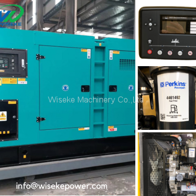 Factory price 100kva perkins 1104C-44TAG2 silent type generator wiseke machinery