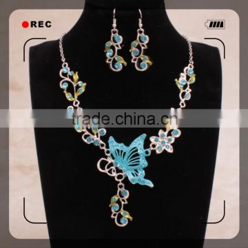 High quality material brass /alloy plating gold necklace set