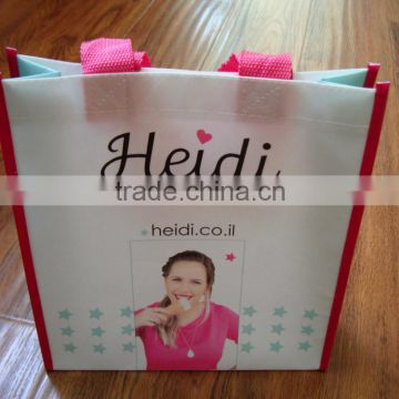 2015 new style laminated non woven shopping bag for jewels