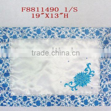 blue and white porcelain placemat