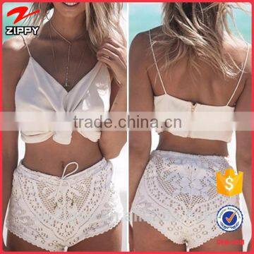 Beige Tie Up Lady Crop Top Online Shopping for Wholesale Clothing