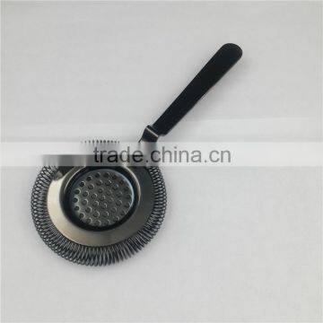 Black cocktail strainer stainless steel bar tools