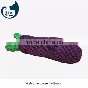 Eggplant shape rope pet toy manufacturer
