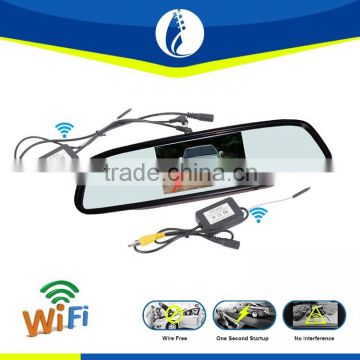 Fast start up car dvr wireless dashcam non-interfering hd car dvr rearview mirror wireless backup camera , welcome inquiry ~~~