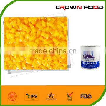 canned peach diced in light syrup