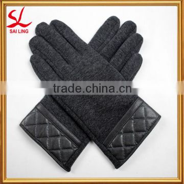 Women Dresses Knitting Gloves Leather Quilting Cheap Women Gloves Pair of Stylish