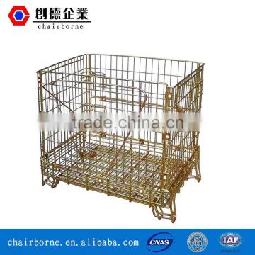 practical folding wire mesh container box with high quality