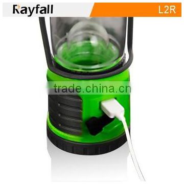 Outdoor hiking light led rechargeable camping lantern with meergency cell phone charger