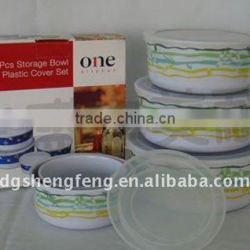 3pcs melamine bowls set with PE cover