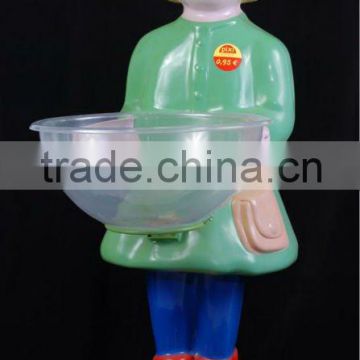 cartoon figure, cartoon character, large sculpture doll, glass fiber doll