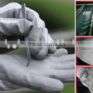 Anti- Cut PU Coated Level 5 Cut Resistant Gloves