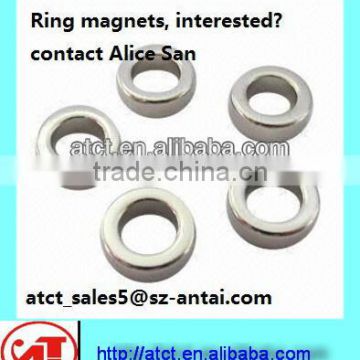 High Quality Ring Neodymium Magnet/ ring shaped magnet