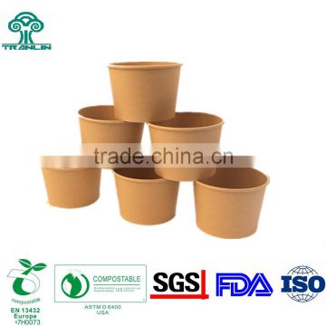 Eco Friendly Biodegradable Wheat Straw Disposable Hot Soup Salad Deep Paper Bowl