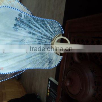 Natural bamboo high quality bamboo fan with colourful design factory direct