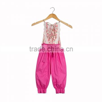 Baby printed fashion long pants romper boutique ramake rompers baby jumsuits