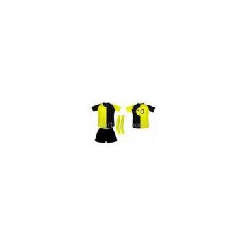 Black / Yellow Soccer Team Uniforms with Jerseys Shorts Socks For School / Club