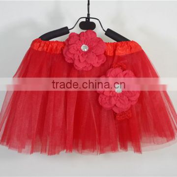 baby red princess ballet tutu skirt for children