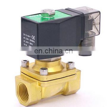 solenoid valve high temperature 2 way normally close Port 1/2" 0-10bar zero pressure start brass valve  -10-150C pulg type