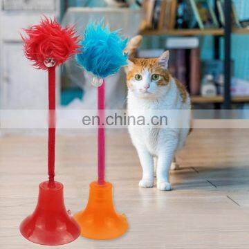 Factory supply handcraft catnip cat toys cat sticks suction cup with flush ball