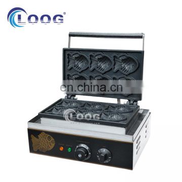 Chinese Nonstick Electric Taiyaki Maker/6 Fishes Shaped Taiyaki Machine/Taiyaki Waffle Maker for sales